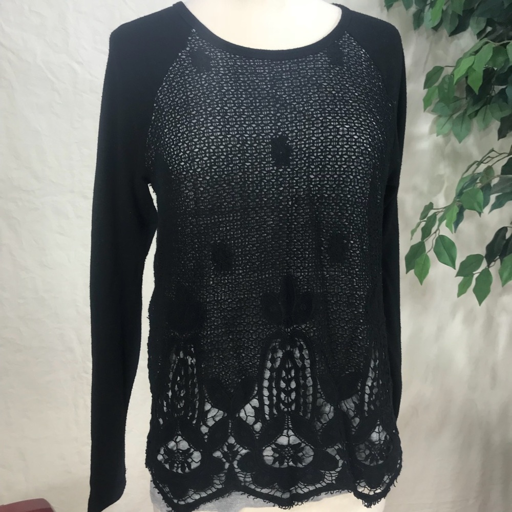 Black and Gray Knit Democracy Top